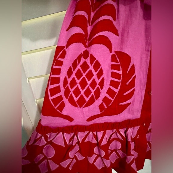 FARM RÍO NWT SOLD OUT PINK AND RED EMBROIDERED DRESS $295 XS/S - Picture 4 of 11